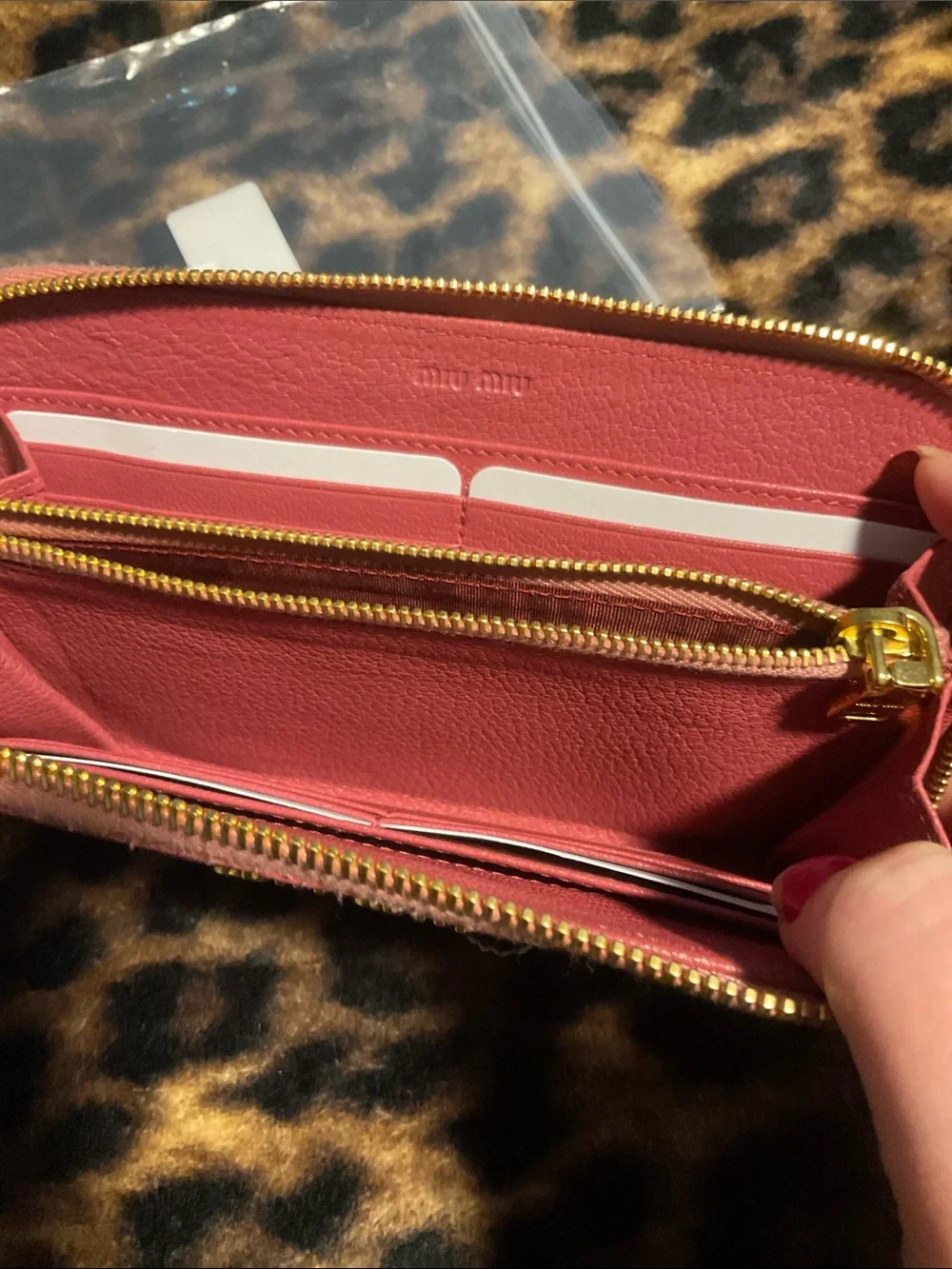 GUC Miu Miu Pink Continental Full Zip wallet